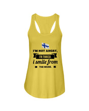 Load image into Gallery viewer, I'm Not Angry I'm Finnish I Smile From The Inside Trending Ladies Flowy Tank