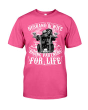 Load image into Gallery viewer, Husband And Wife Riding Partners For Life For Family Guys Tee