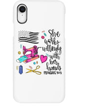 Load image into Gallery viewer, She Works Willingly With Her Hands Gift For Sew Lovers Phone case