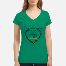 Load image into Gallery viewer, Sewing I'm A Simple Woman Gift For Women Ladies V-Neck