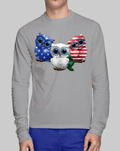 Load image into Gallery viewer, Lovely Phone Case Three Owl With US Flag Gift For Owl Lovers Unisex Long Sleeve