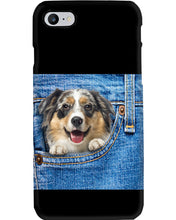 Load image into Gallery viewer, Australian Shepherd In Denim Pocket Gift For Dog Lovers Phone case