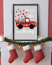 Load image into Gallery viewer, All I Need Are Love And Hockey Gift For Hockey Players Vertical Poster