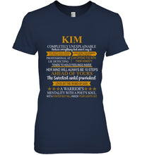 Load image into Gallery viewer, Kim Custom Name Gift A Warrior's Mentality With A Poet's Soul Ladies Tee