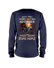 Load image into Gallery viewer, Walk Away I Am A Grumpy Old Man Who Was Born In November Birthday Gift Unisex Long Sleeve