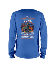 Load image into Gallery viewer, Grumpy Old Man June Too Slow To Run Birthday Meaningful Gift Unisex Long Sleeve