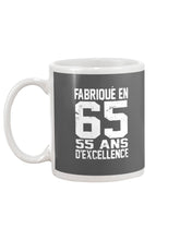 Load image into Gallery viewer, Fabrique En 66 55 Ans D’Excellence Custom Design Gift For Friends Mug