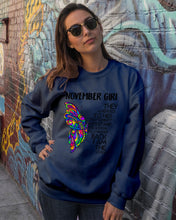 Load image into Gallery viewer, Birthday Gift For November Girl They Whispered To Her You Cannot Withstand The Storm Sweatshirt