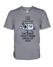 Load image into Gallery viewer, This Finn Survived The Great Toilet Paper Crisis Of 2020 Guys V-Neck