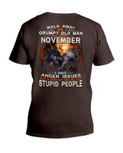 Load image into Gallery viewer, Walk Away I Am A Grumpy Old Man Who Was Born In November Birthday Gift Guys V-Neck