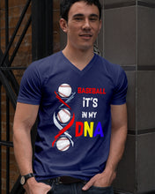 Load image into Gallery viewer, Baseball Be My DNA Gift For Sport Lovers Guys V-Neck