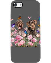 Load image into Gallery viewer, German Wirehaired Pointer With Peonies Gift For Dog Lovers Phone case
