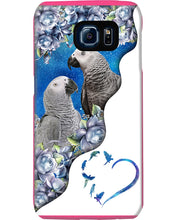 Load image into Gallery viewer, Magical Gray Couple African Parrot Gift For Bird Lovers Phone case