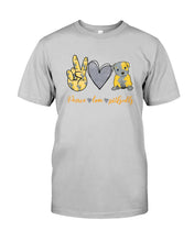 Load image into Gallery viewer, Peace Love Live Special Custom Design For Dog Lovers Guys Tee