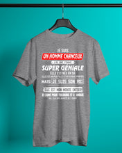 Load image into Gallery viewer, Je Suis Un Homme Chanceux J'ai Line Femme Custom Design Je Suis Son Roi Guys Tee