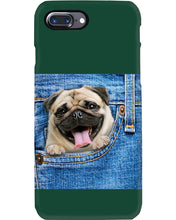Load image into Gallery viewer, baby Pug In Denim Pocket Gift For Dog Lovers Phone case