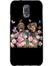 Load image into Gallery viewer, German Wirehaired Pointer With Peonies Gift For Dog Lovers Phone case