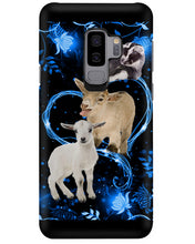 Load image into Gallery viewer, Lovely Phone Case Twinkling Blue Heart Gift For Goat Lovers Phone case