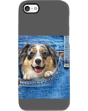 Load image into Gallery viewer, Australian Shepherd In Denim Pocket Gift For Dog Lovers Phone case