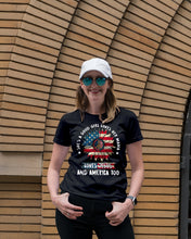 Load image into Gallery viewer, Good Girl Loves Her Mama Loves Jesus and America Too Design Ladies Tee