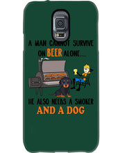 Load image into Gallery viewer, A Man Loves Beer And Dachshund Gift For Dog Lovers Phone case