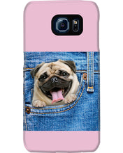Load image into Gallery viewer, baby Pug In Denim Pocket Gift For Dog Lovers Phone case