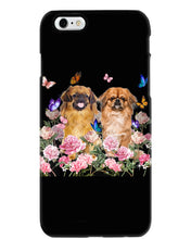 Load image into Gallery viewer, Pekingese With Peonies Gift For Dog Lovers Phone case