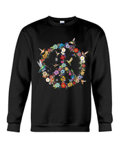 Load image into Gallery viewer, Hummingbird And Peace Sign Gift For Girls Sweatshirt