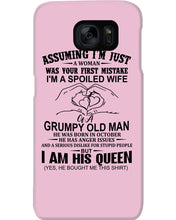 Load image into Gallery viewer, A Spoiled Wife Of An October Grumpy Old Man Birthday Meaningful Gift Phone case