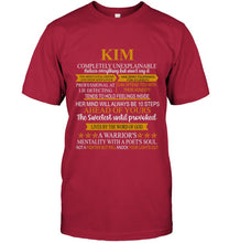 Load image into Gallery viewer, Kim Custom Name Gift A Warrior's Mentality With A Poet's Soul Guys Tee