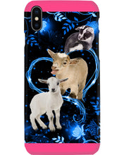 Load image into Gallery viewer, Lovely Phone Case Twinkling Blue Heart Gift For Goat Lovers Phone case