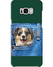 Load image into Gallery viewer, Australian Shepherd In Denim Pocket Gift For Dog Lovers Phone case