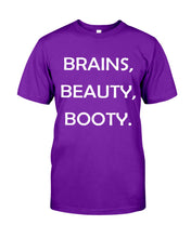 Load image into Gallery viewer, Brains Beauty Booty Special Custom Design Guys Tee