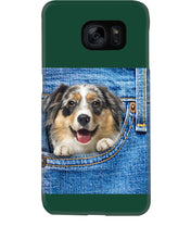 Load image into Gallery viewer, Australian Shepherd In Denim Pocket Gift For Dog Lovers Phone case
