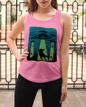 Load image into Gallery viewer, UFA Dinosaur T Rex Sky Full Of Stars Ladies Flowy Tank