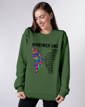 Load image into Gallery viewer, Birthday Gift For November Girl They Whispered To Her You Cannot Withstand The Storm Sweatshirt