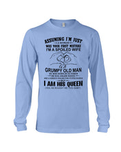 Load image into Gallery viewer, A Spoiled Wife Of An October Grumpy Old Man Birthday Meaningful Gift Unisex Long Sleeve