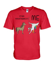 Load image into Gallery viewer, Funny Difference Between Me And Other Psychotherapists Unicorn And Horse Guys V-Neck