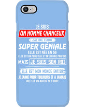 Load image into Gallery viewer, Je Suis Un Homme Chanceux J'ai Line Femme Custom Design Je Suis Son Roi Phone case