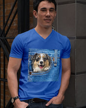 Load image into Gallery viewer, Australian Shepherd In Denim Pocket Gift For Dog Lovers Guys V-Neck