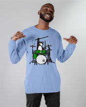 Load image into Gallery viewer, Funny Cat Playing Drums Great Gift For Cat Lovers Unisex Long Sleeve