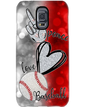 Load image into Gallery viewer, Baseball Peaceful Love Gift For Baseball Lovers Phone case
