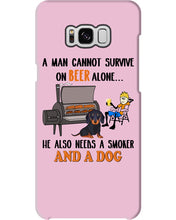 Load image into Gallery viewer, A Man Loves Beer And Dachshund Gift For Dog Lovers Phone case