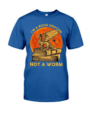 Load image into Gallery viewer, I'm A Book Dragon Not A Worm Gift For Dragon Lovers Guys Tee