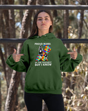 Load image into Gallery viewer, Proud Mama Of The Touchest Boy I Know Autism's Day Gift Hoodie