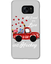 Load image into Gallery viewer, All I Need Are Love And Hockey Gift For Hockey Players Phone case