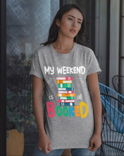 Load image into Gallery viewer, Vintage Funny My Weekend Booked Gift For Book Lovers Guys Tee