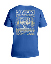 Load image into Gallery viewer, November Guy I Am Not A Hero Not A Legend I Have Anger Issues Birthday Gift Guys V-Neck