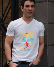 Load image into Gallery viewer, I'm Retired Skiing Is My Job Mountainous Terrain Guys V-Neck