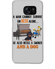 Load image into Gallery viewer, A Man Loves Beer And Dachshund Gift For Dog Lovers Phone case